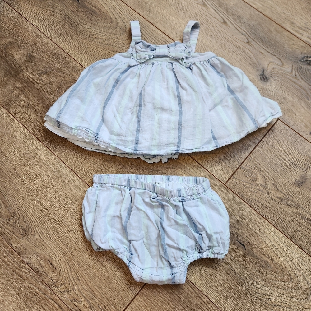 3-6 Max Studio Blue and White Diaper Cover Set